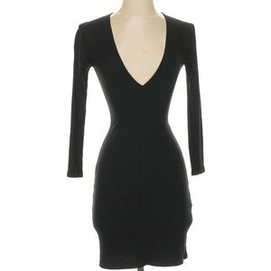 Reformation Black Dress Deep V